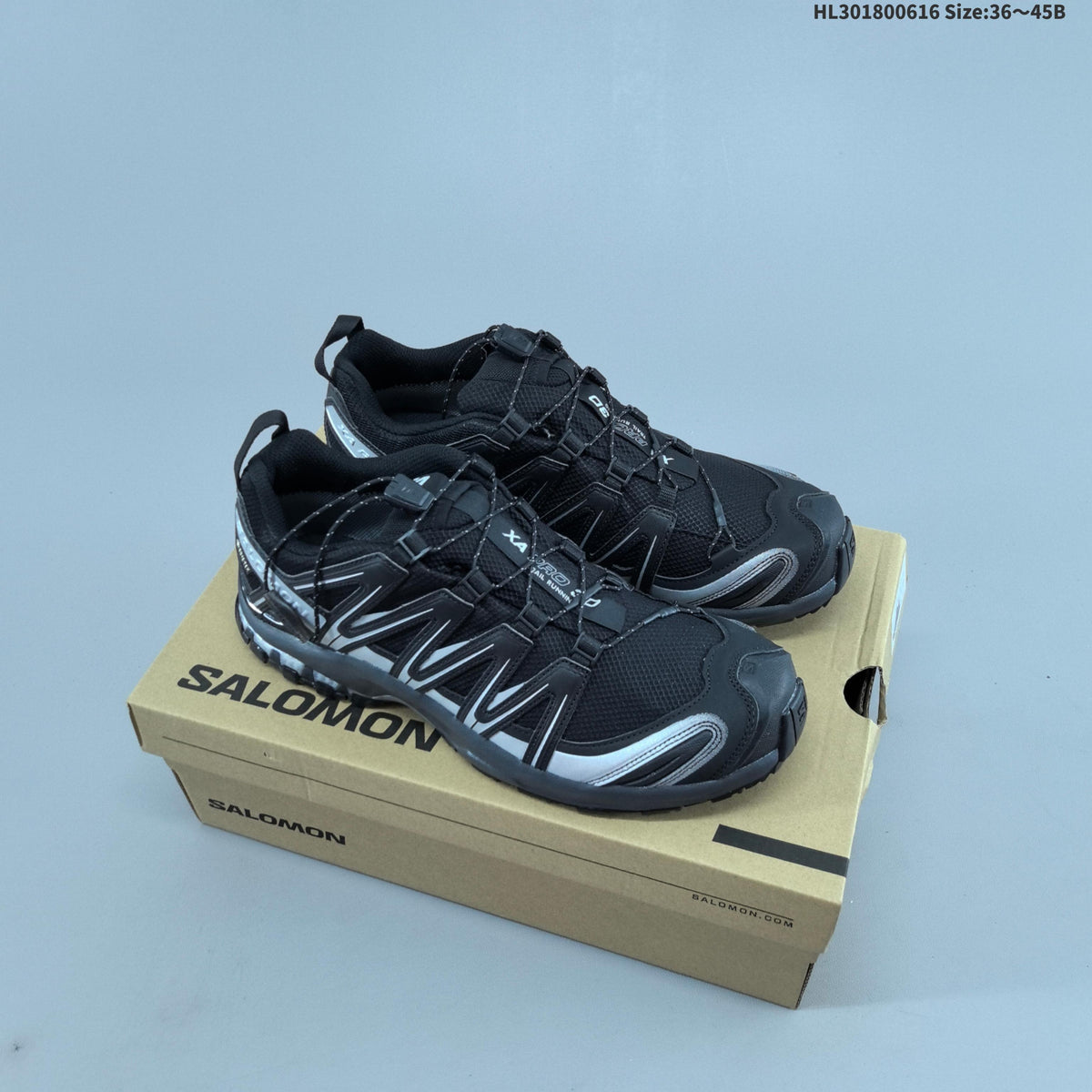 Salomon XA Pro 3D GTX Trail Shoes for Running, Black/Silver - product image from the listing.