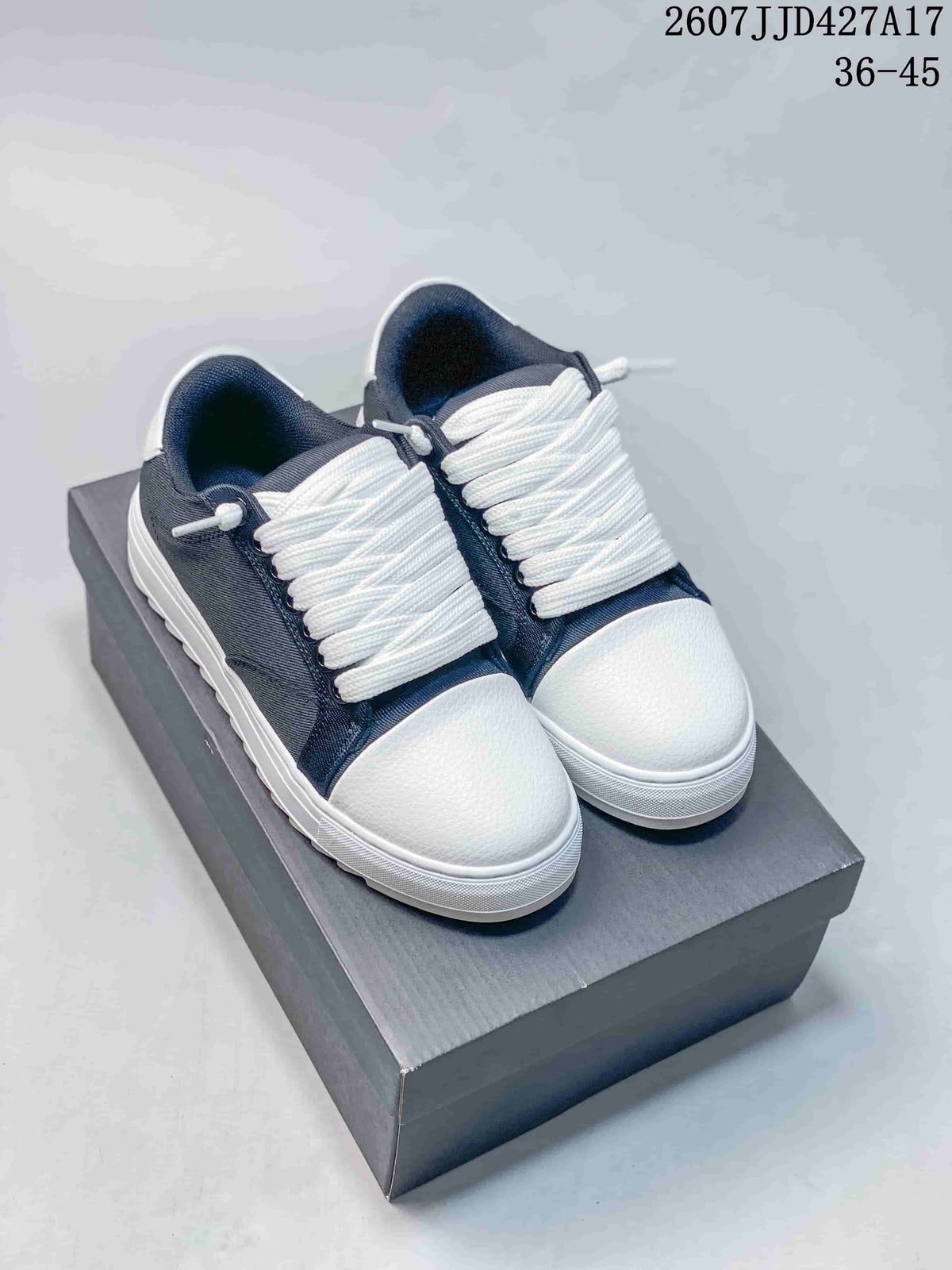 NUMERIS Denim Sneakers in Navy and White 07JJD427A - product image from the listing.