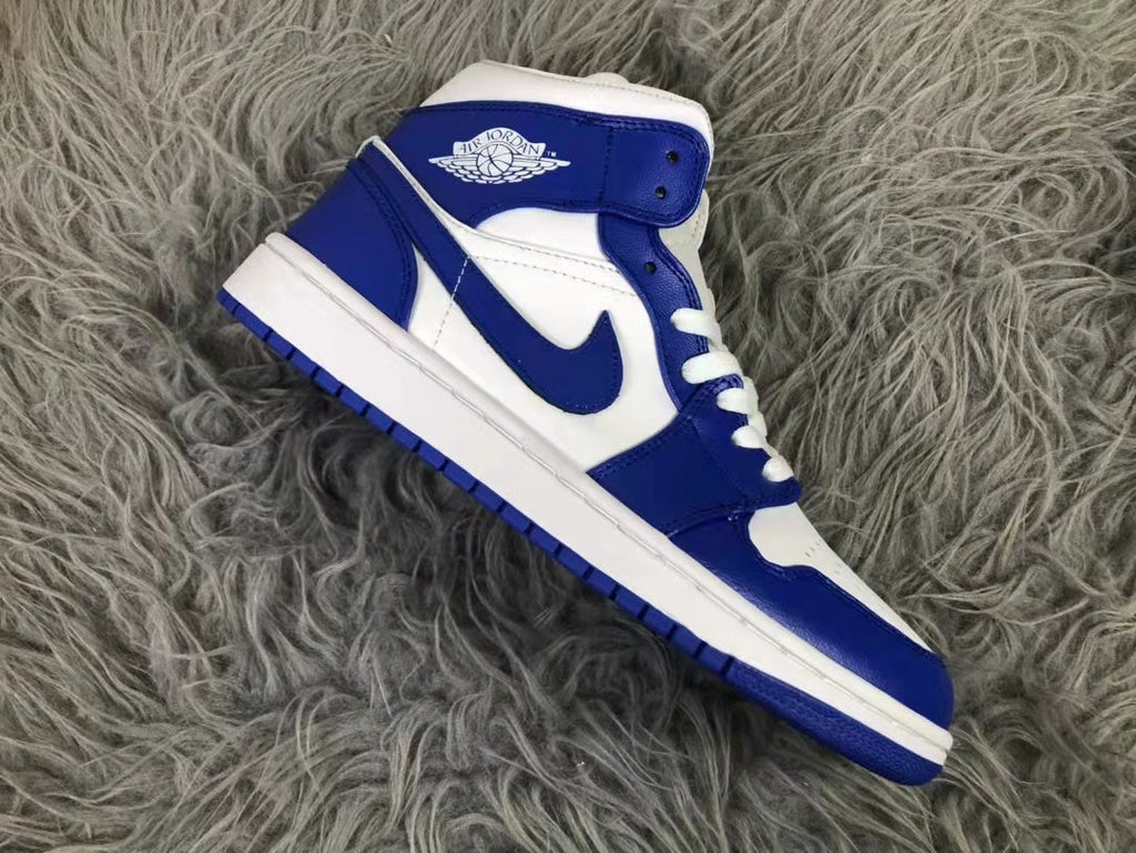 Jordan Air Mid A-J-1 Kentucky White Blue B62-104 Trainers - product image from the listing.