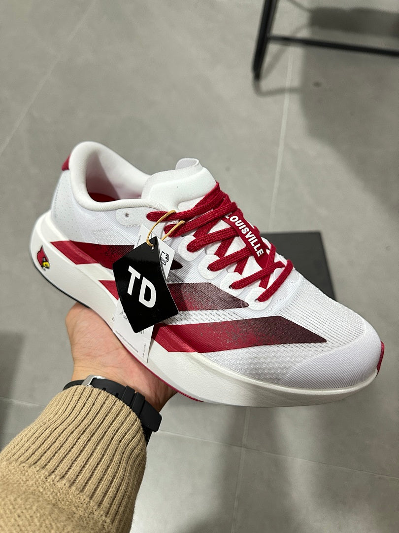 adidas Lightstrike Pro Running Shoes in White Burgundy - product image from the listing.