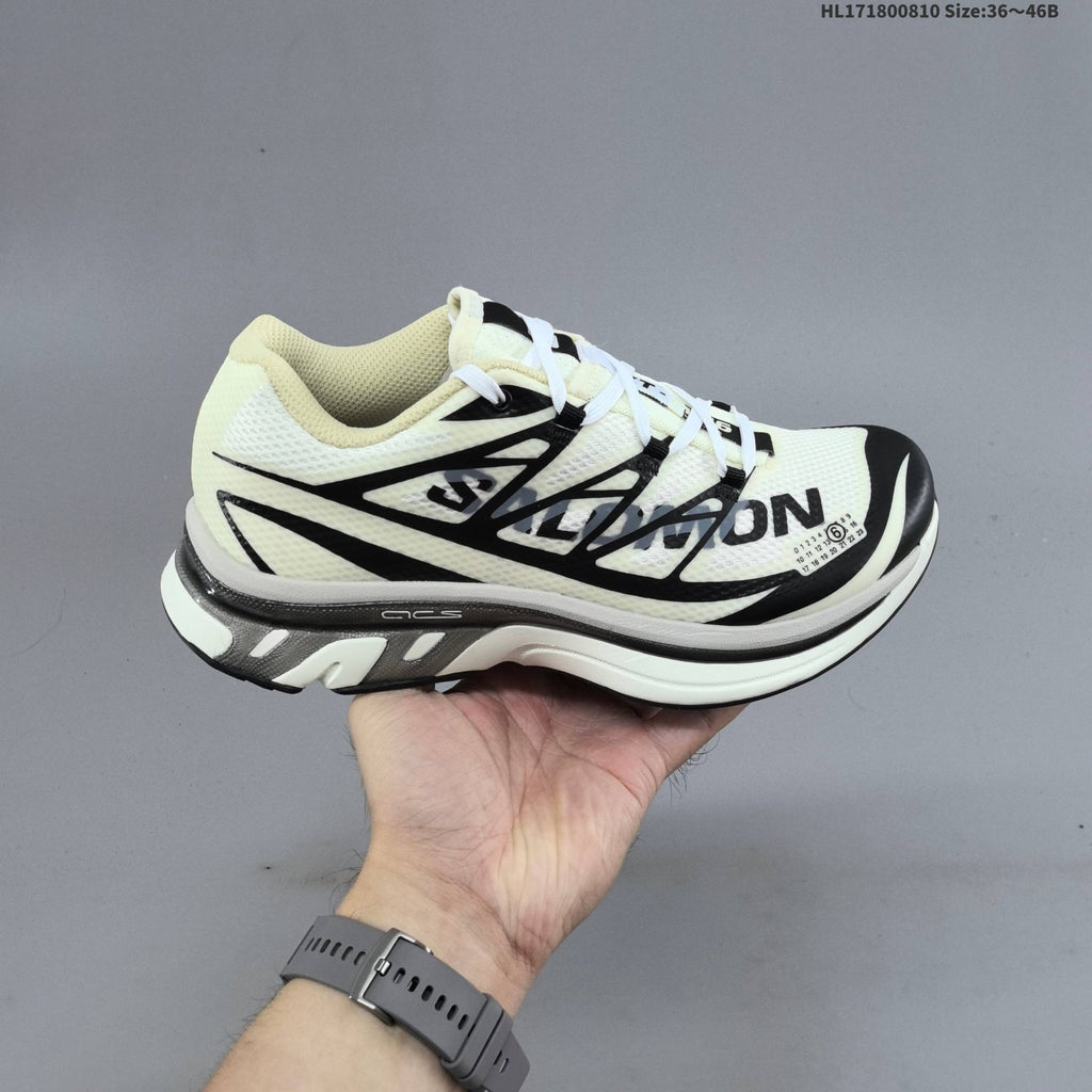 MM6 Maison Margiela x Salomon XT-4 Sneakers, in White and Black - product image from the listing.