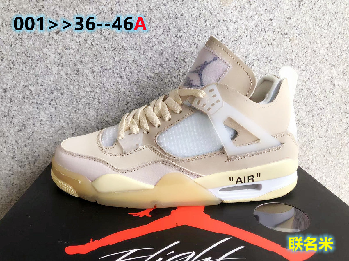 Jordan 4 Sneakers in Off-White Sail - product image from the listing.