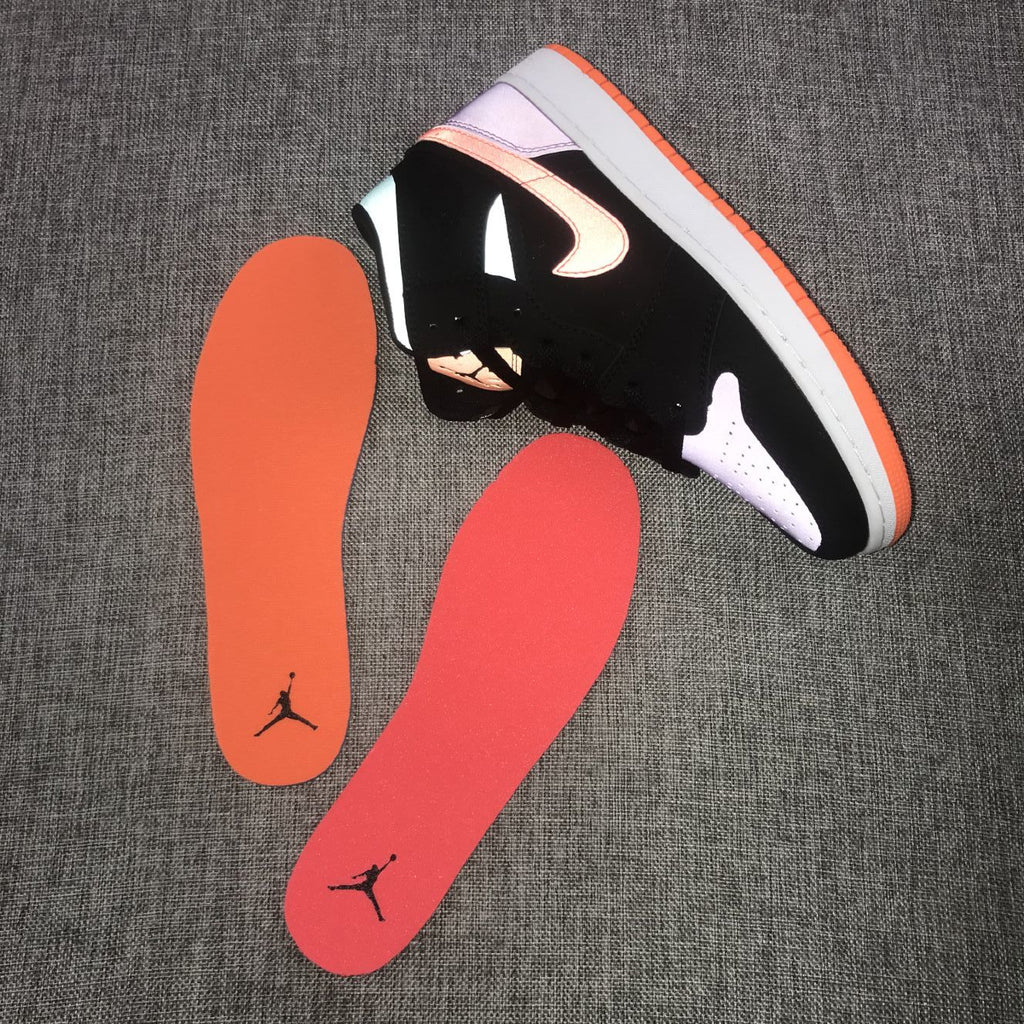 Jordan 1 Mid Sneakers in Multicolor Black 554725-083 - product image from the listing.