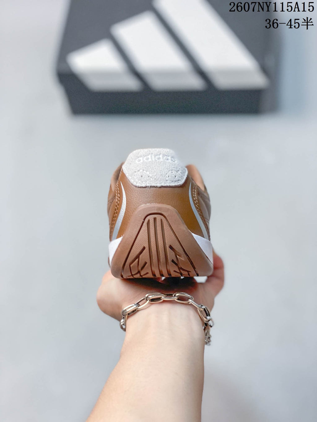 adidas Adiracer Low-Top Sneakers in Brown White HQ9130 - product image from the listing.