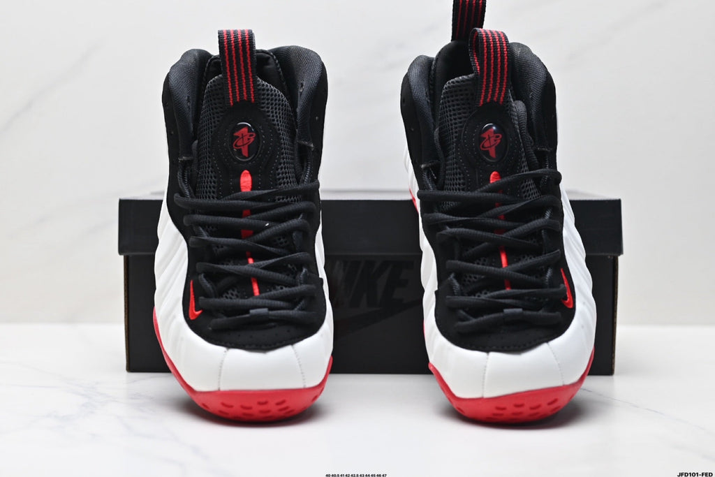 Nike Air Foamposite One Penny Hardaway Sneakers in White Black Red - product image from the listing.