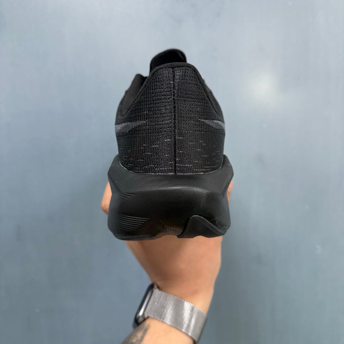 Nike N1 Running Sneakers in Black Knit - product image from the listing.