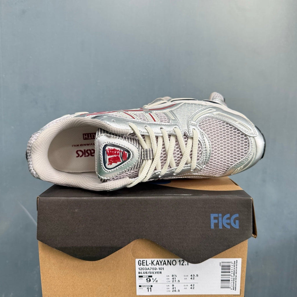 ASICS GEL-KAYANO 12.1 Sneakers in Blue Silver 1203A759-101 - product image from the listing.