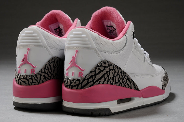 Air Jordan 3 High-Top Sneakers White Pink - product image from the listing.