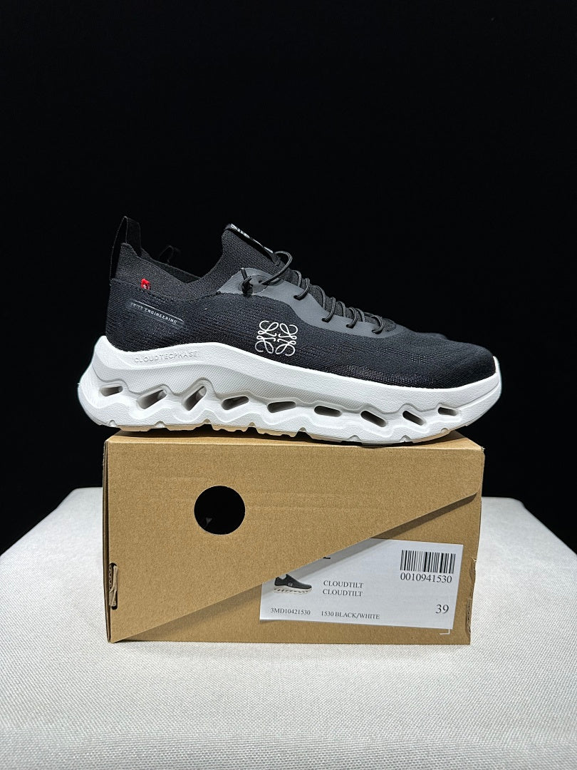 On x LOEWE Cloudtilt Sneakers in Black White - product image from the listing.