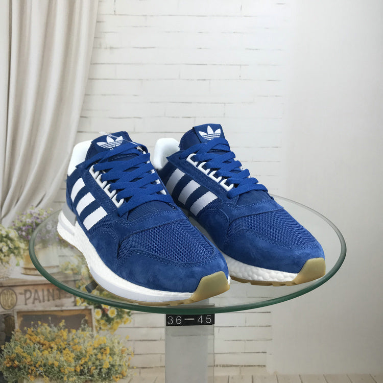 adidas ZX 500 RM Blue Boost Trainers - product image from the listing.