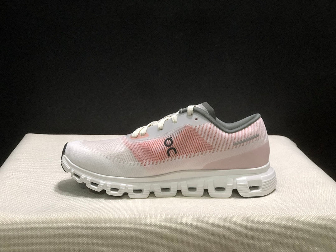 White and Pink On Cloud 6 Push Sneakers - product image from the listing.