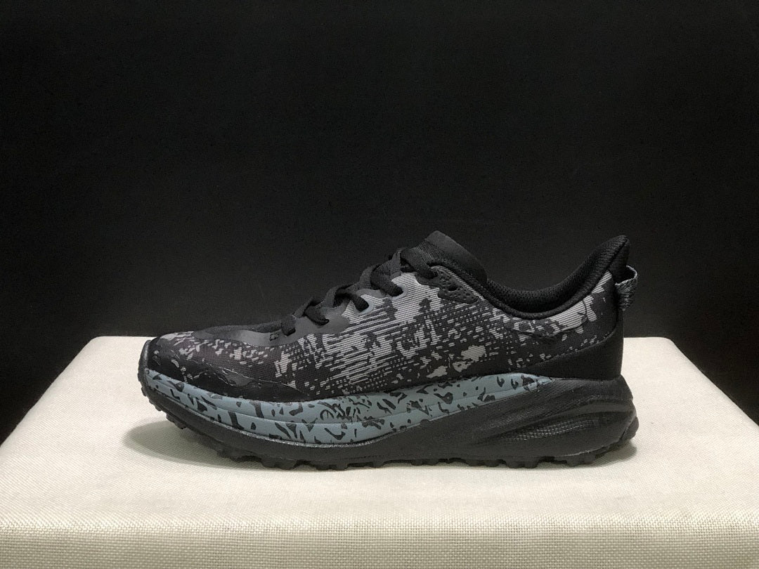 HOKA Speedgoat 6 Trail Running Shoes, in Gray Black - product image from the listing.