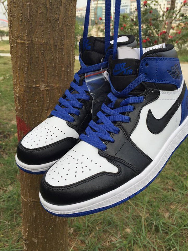 Jordan 1 High Sneakers in Black, in White and Royal Blue - product image from the listing.