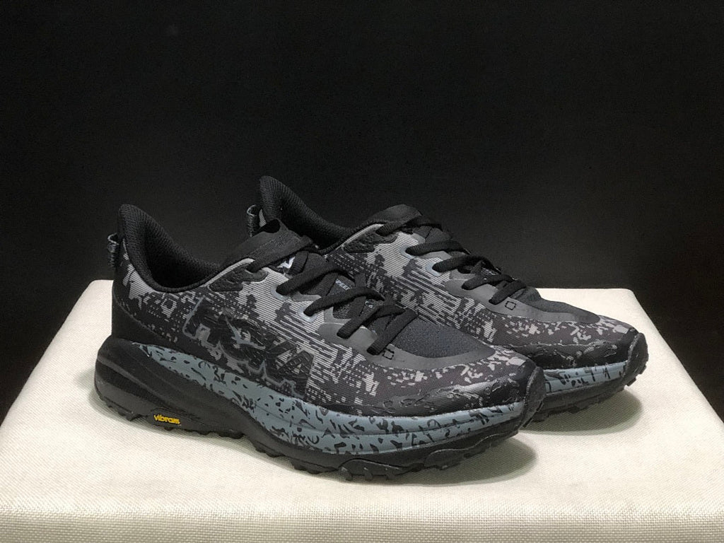 HOKA Speedgoat 6 Trail Running Shoes, in Gray Black - product image from the listing.