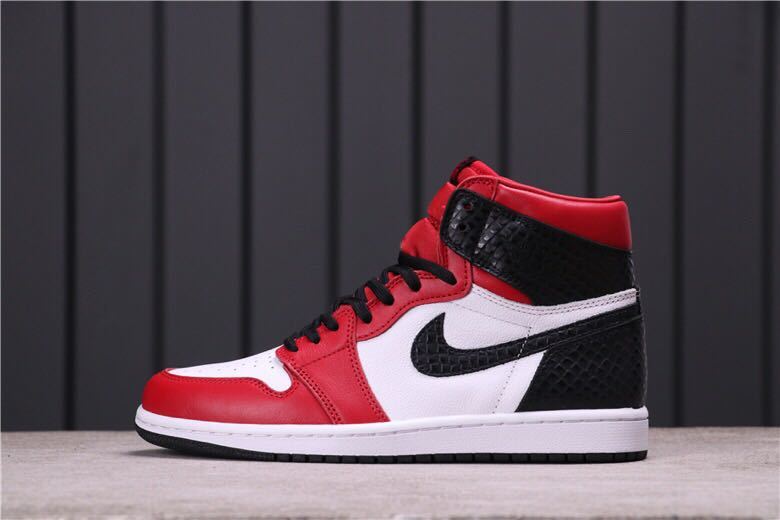 Women's Air Jordan 1 Satin Snake High-Top Sneakers CD0461-601 - product image from the listing.