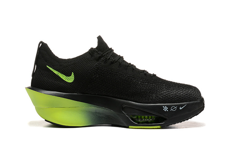 Nike Air Zoom Alphafly Next% Running Shoes in Black Volt - product image from the listing.