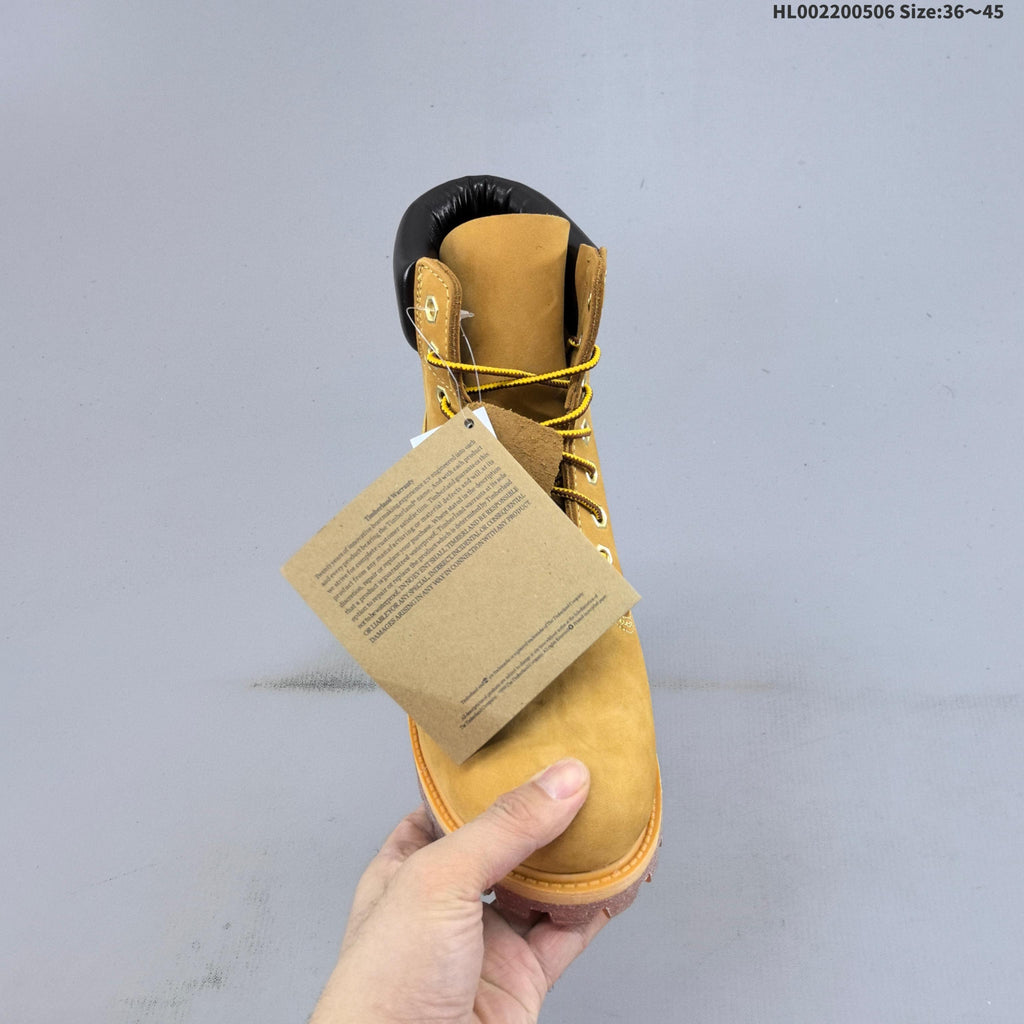 6-Inch Leather Boots in Wheat by Timberland - product image from the listing.