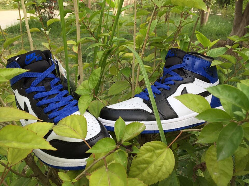 Jordan 1 High Sneakers in Black, in White and Royal Blue - product image from the listing.