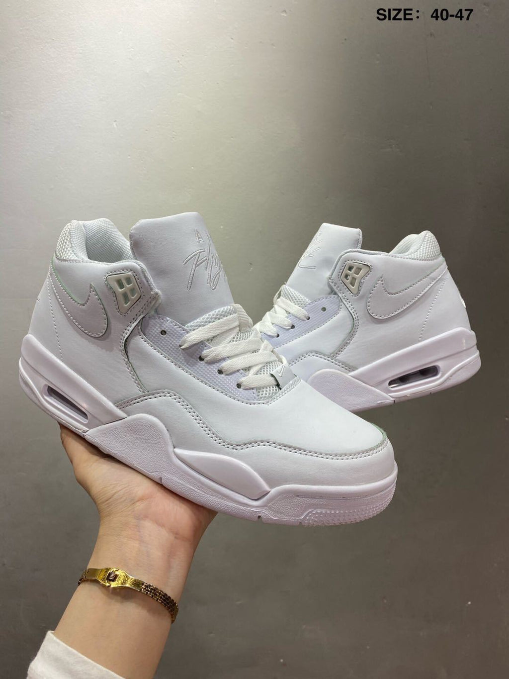 Nike Air Flight 89 High-Top Sneakers in White - product image from the listing.