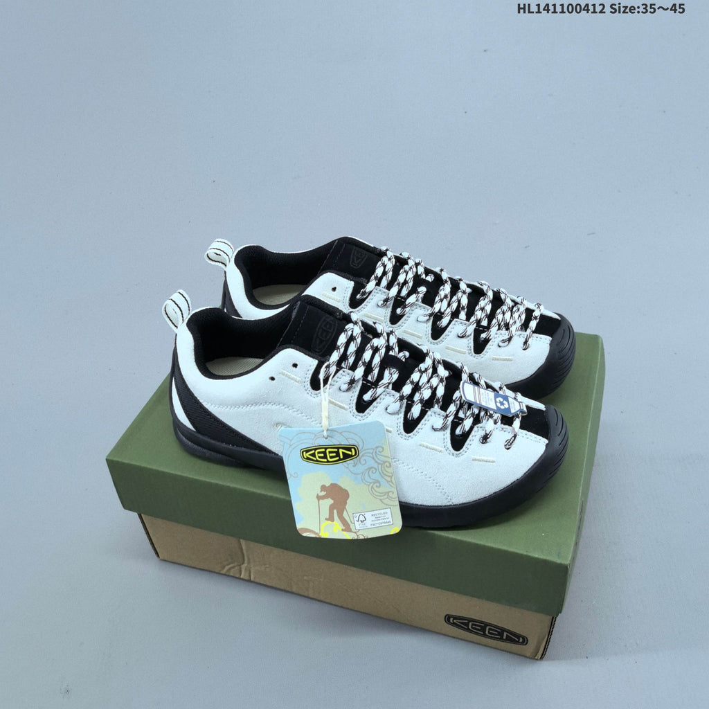KEEN Jasper Low-Cut Outdoor Sneakers White Black 1022266 - product image from the listing.