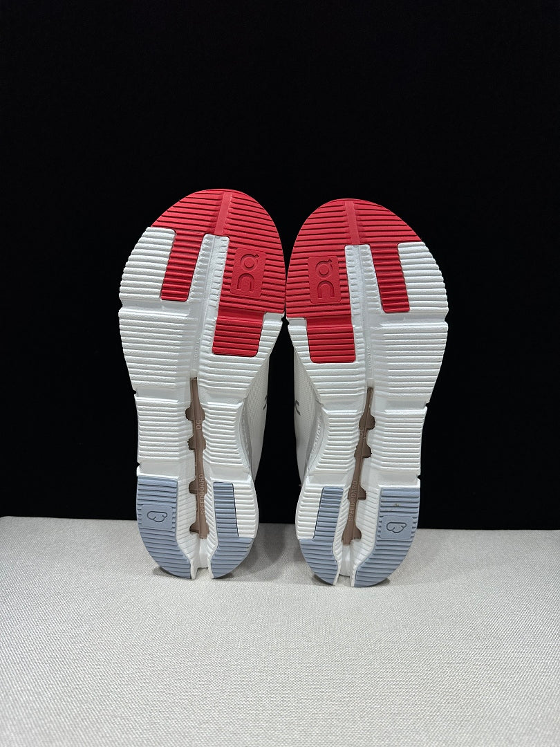On Cloudnova Form 2 Sneakers in White and Red - product image from the listing.