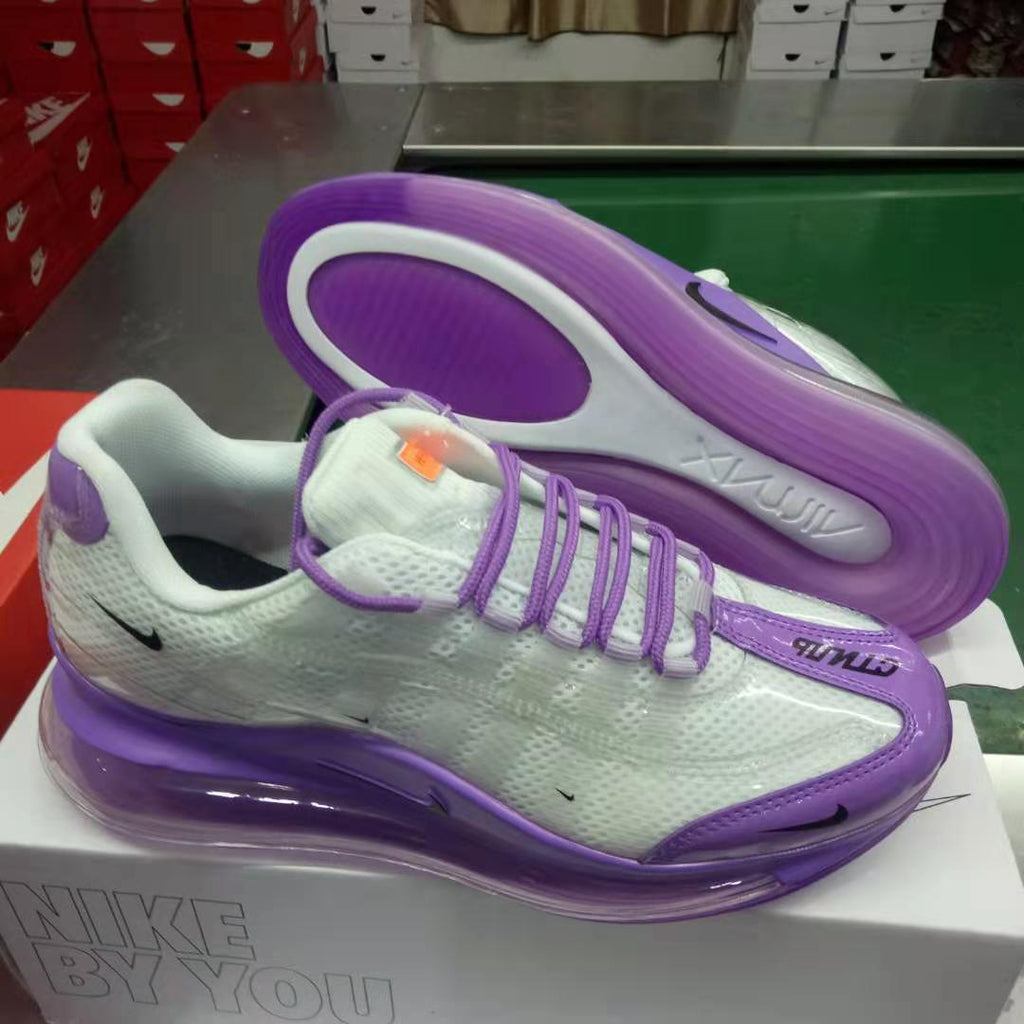 Nike Air Max 720 Sneakers in White and Purple - product image from the listing.
