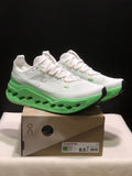 On Cloudsurfer Max Running Shoes in White Green - product image from the listing.