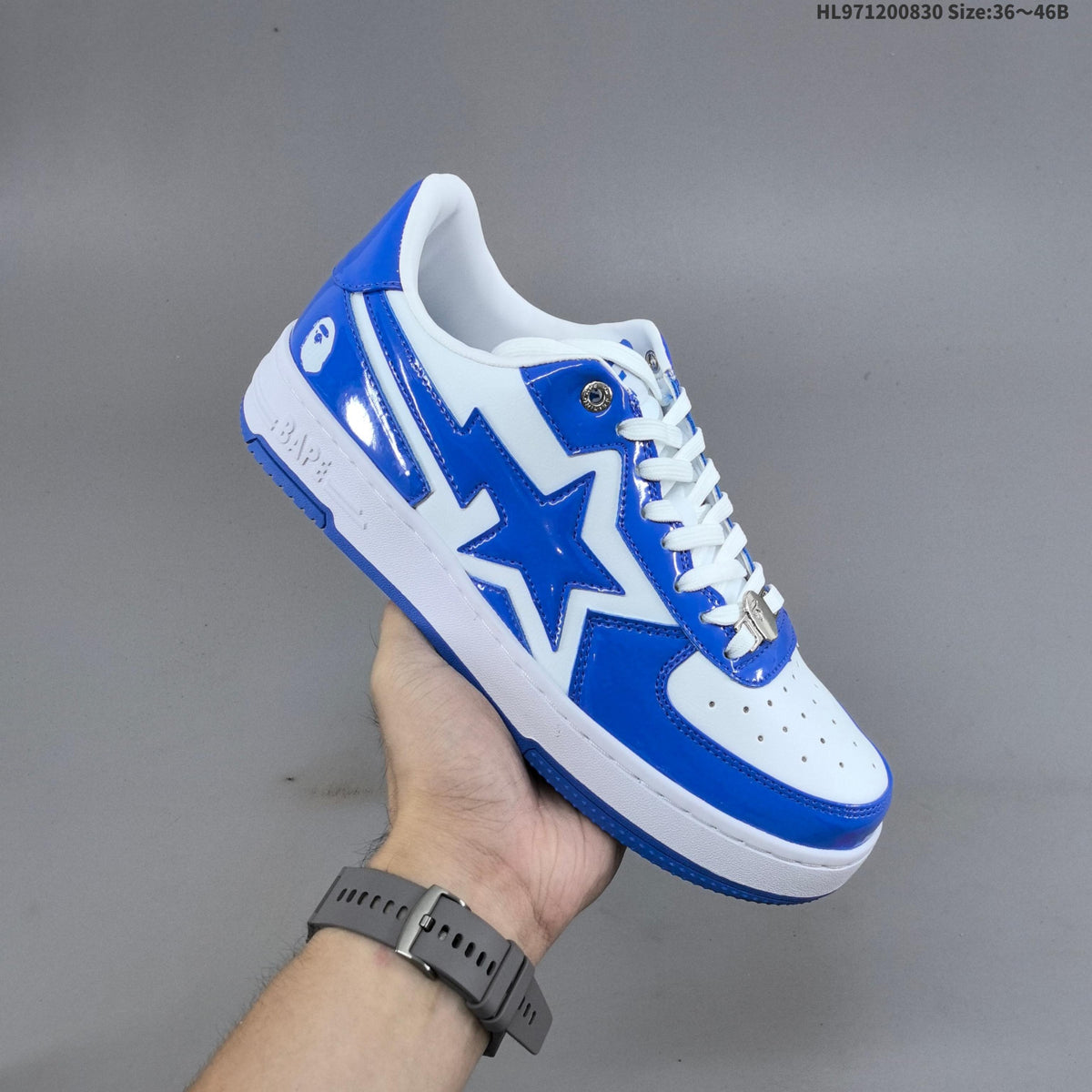BAPE SK8 STA Low-Top Sneakers in Blue or in Green - product image from the listing.