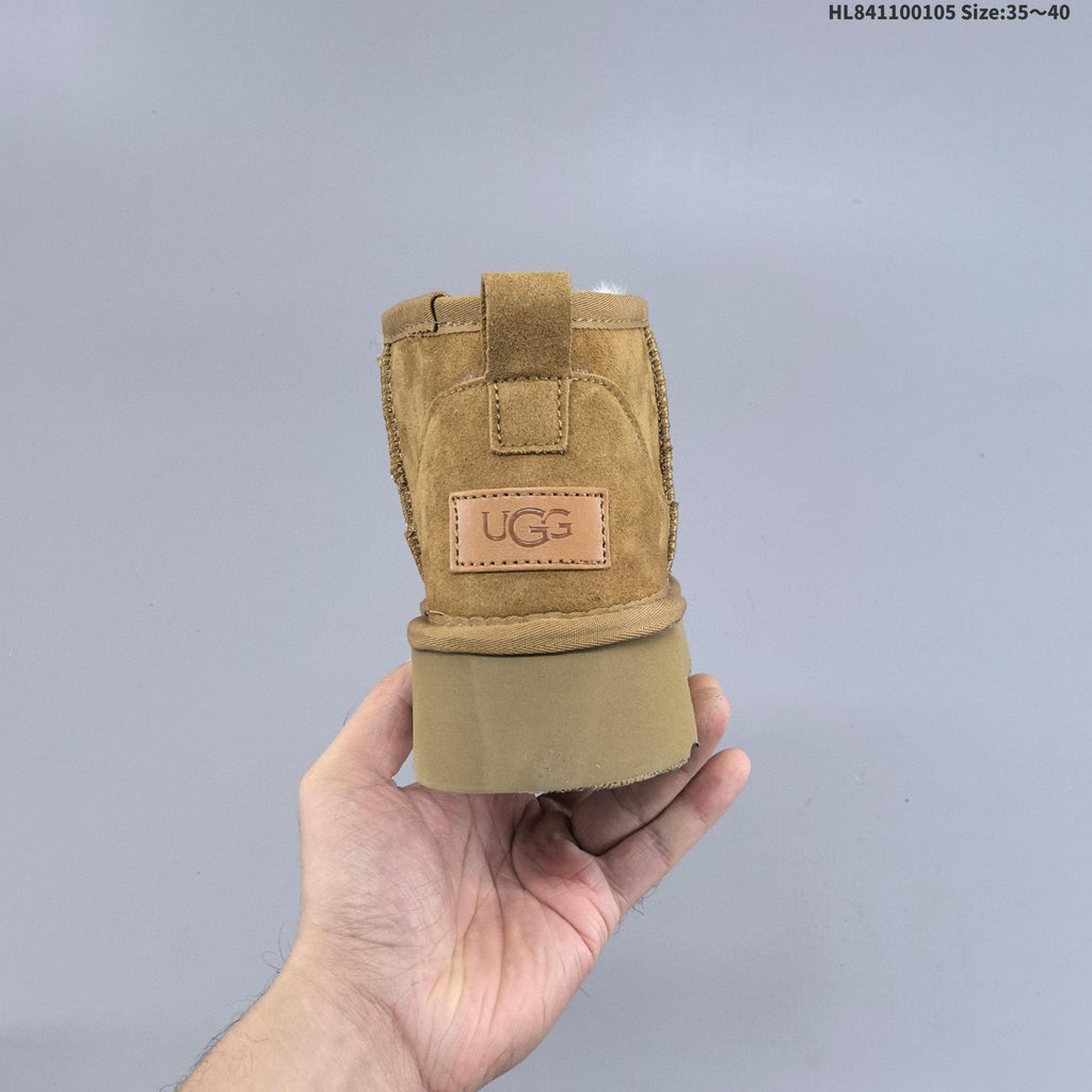 UGG-Style Mini Platform Winter Boots in Chestnut - product image from the listing.