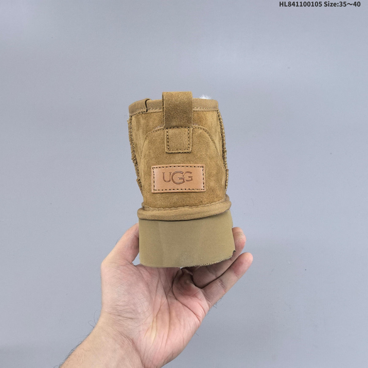 UGG-Style Mini Platform Winter Boots in Chestnut - product image from the listing.