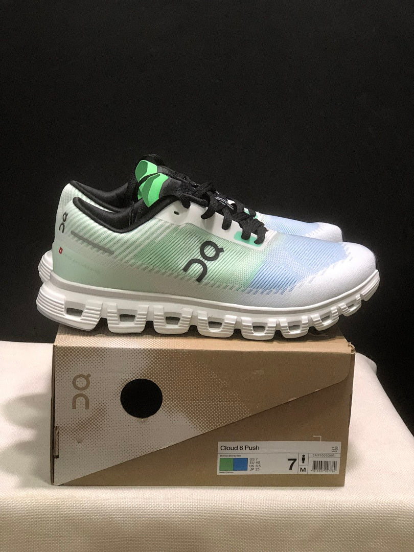 On Cloud 6 Push Sneakers in Green, in Blue and Black - product image from the listing.