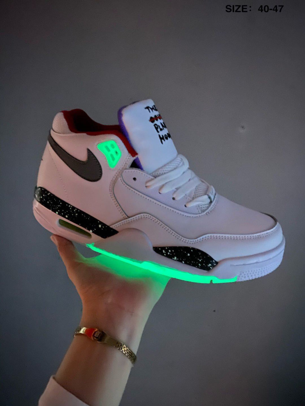 Nike Air Flight 89 White Glow Basketball Trainers - product image from the listing.