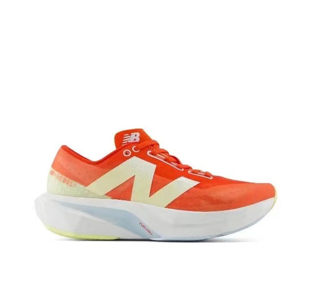 Orange and White New Balance FuelCell Running Shoe - product image from the listing.