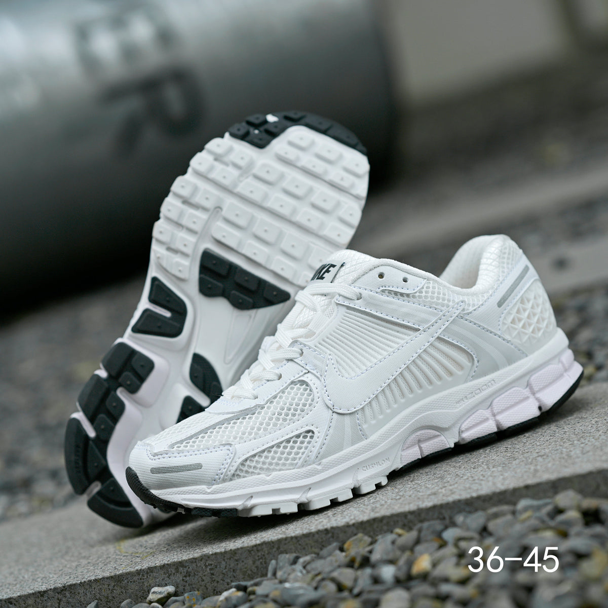 Nike Air Zoom Vomero 5 Running Sneakers in White - product image from the listing.
