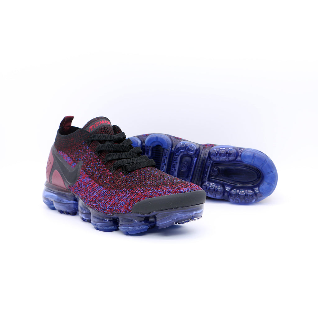 Nike Air VaporMax Flyknit Sneakers in Deep Red Blue 942842-006 - product image from the listing.