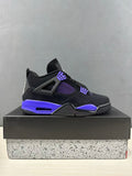 Air Jordan 4 Retro Black Blue Sneakers CT8527-018 - product image from the listing.