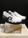 On Cloudmonster 2 Running Shoes, in White and Midnight - product image from the listing.