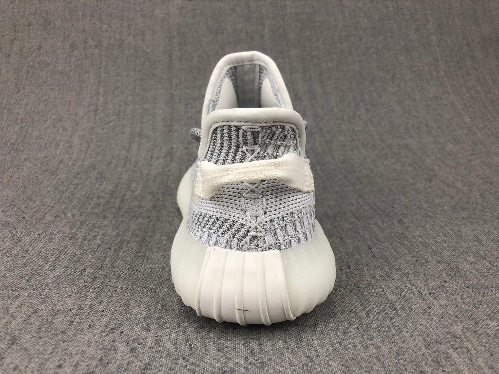 White and Gray Yeezy 350 V2 Kids Sneakers - product image from the listing.