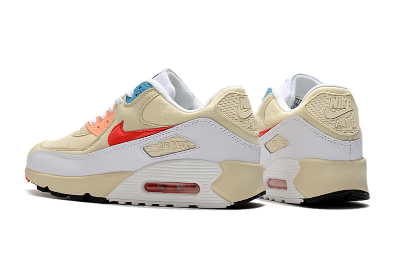 Nike Air Max 90 Sneakers in Cream Red Blue - product image from the listing.