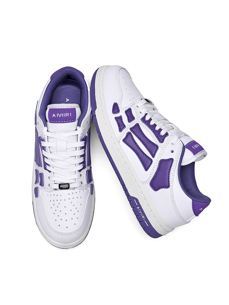 White and Purple AIMIRI Low-Top Sneakers - product image from the listing.