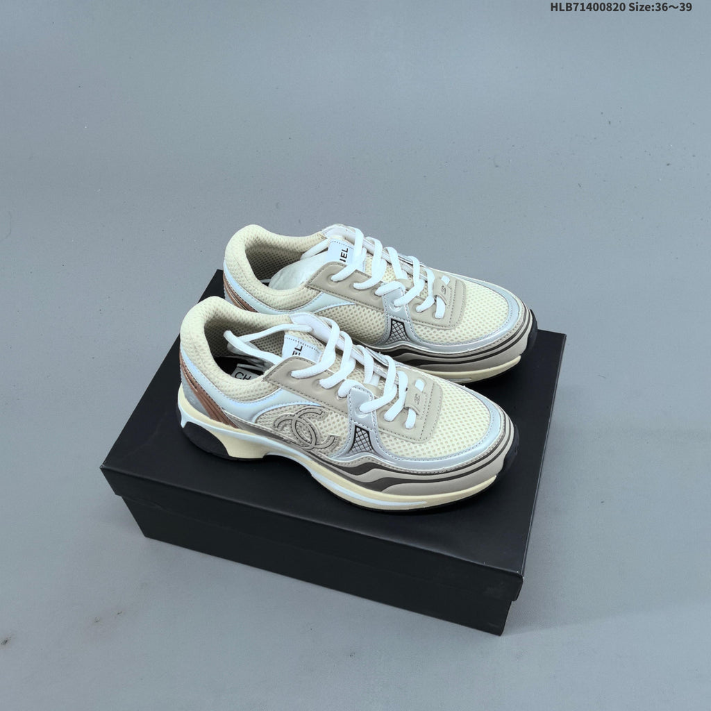 CHANEL 23C Low-Cut Sneakers with Mesh Panels - product image from the listing.