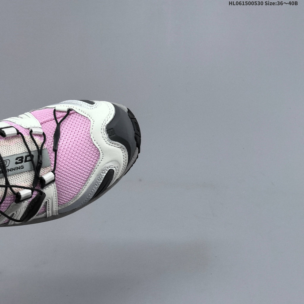 Pink and White Salomon XA PRO 3D Trail Running Shoes - product image from the listing.
