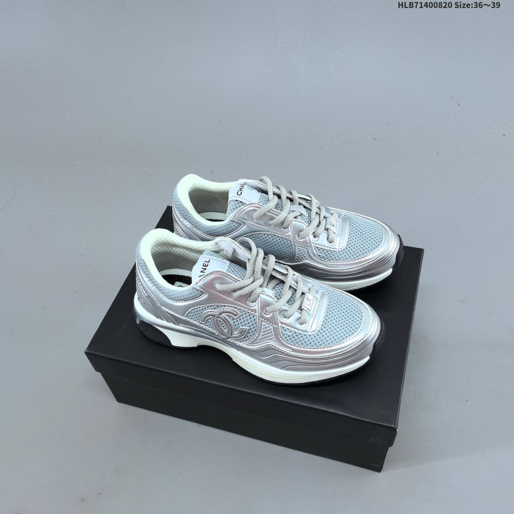 CHANEL 23C Low-Cut Sneakers with Mesh Panels - product image from the listing.