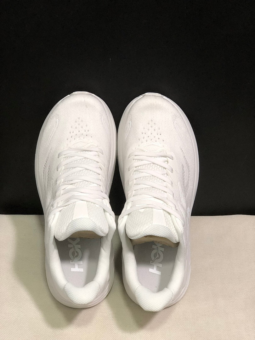 HOKA Clifton 10 Running Shoes in White - product image from the listing.
