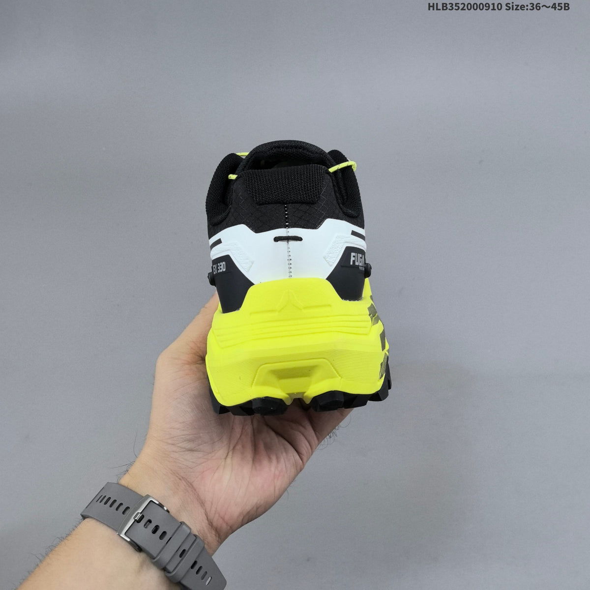 Kailas FUGA EX330 Trail Running Shoes, White and Neon in Yellow - product image from the listing.