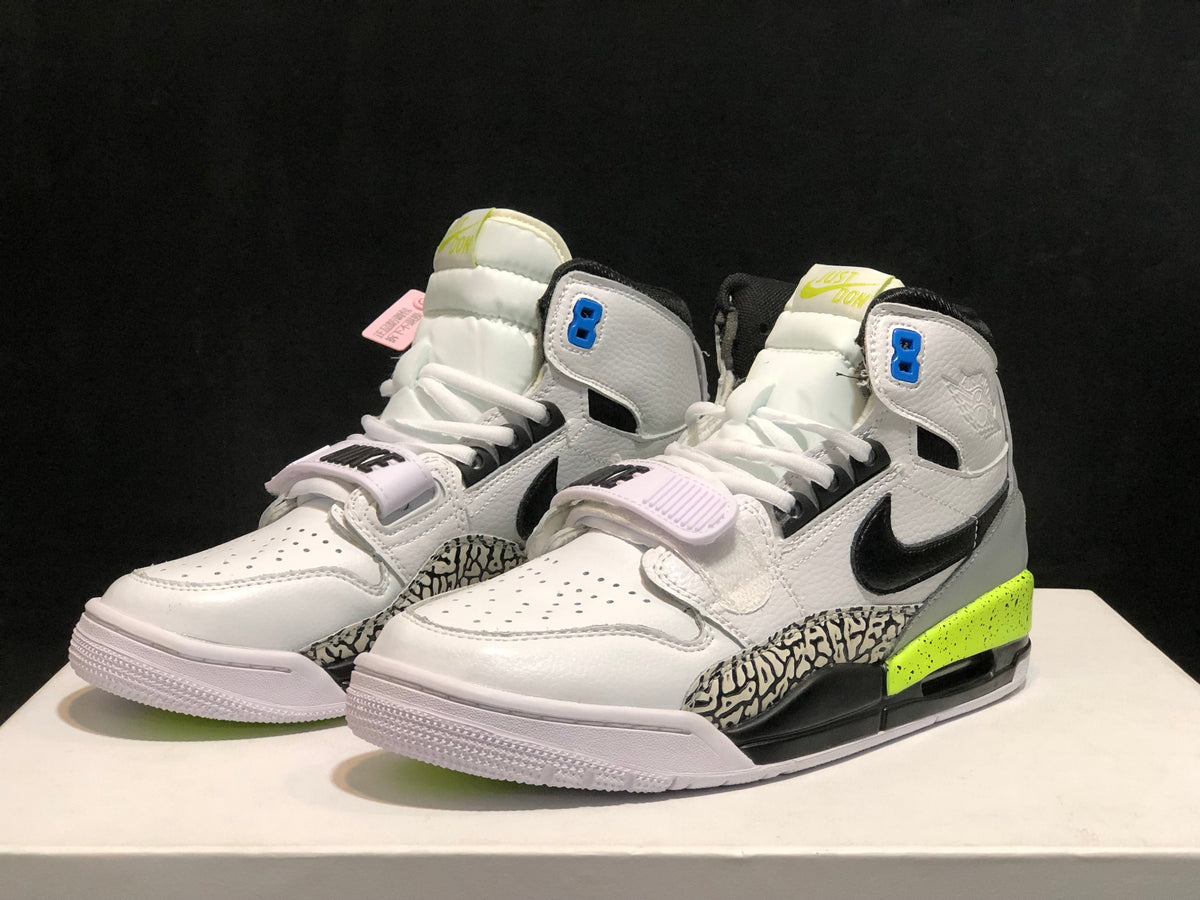 Jordan Legacy 312 Command Force Sneakers in White Black AQ4160-107 - product image from the listing.
