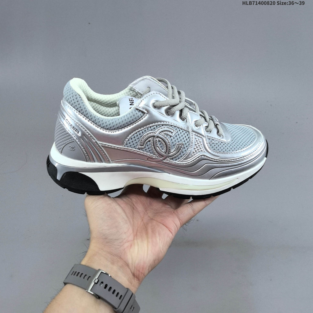 CHANEL 23C Low-Cut Sneakers with Mesh Panels - product image from the listing.
