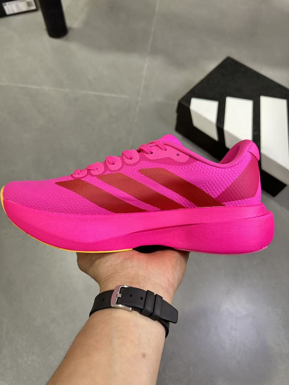 Magenta adidas Lightstrike Pro Running Shoes KI6902 - product image from the listing.