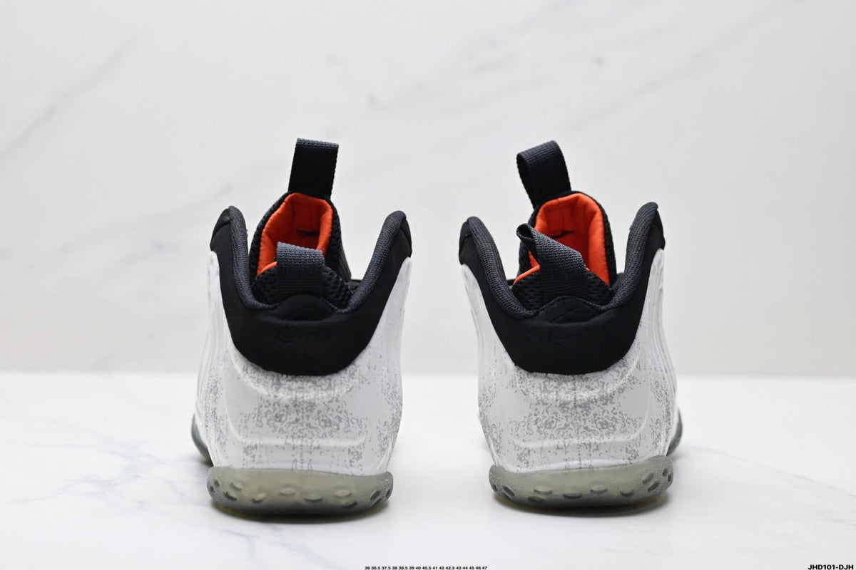 Nike Air Foamposite One Penny Sneakers in Black White Orange - product image from the listing.