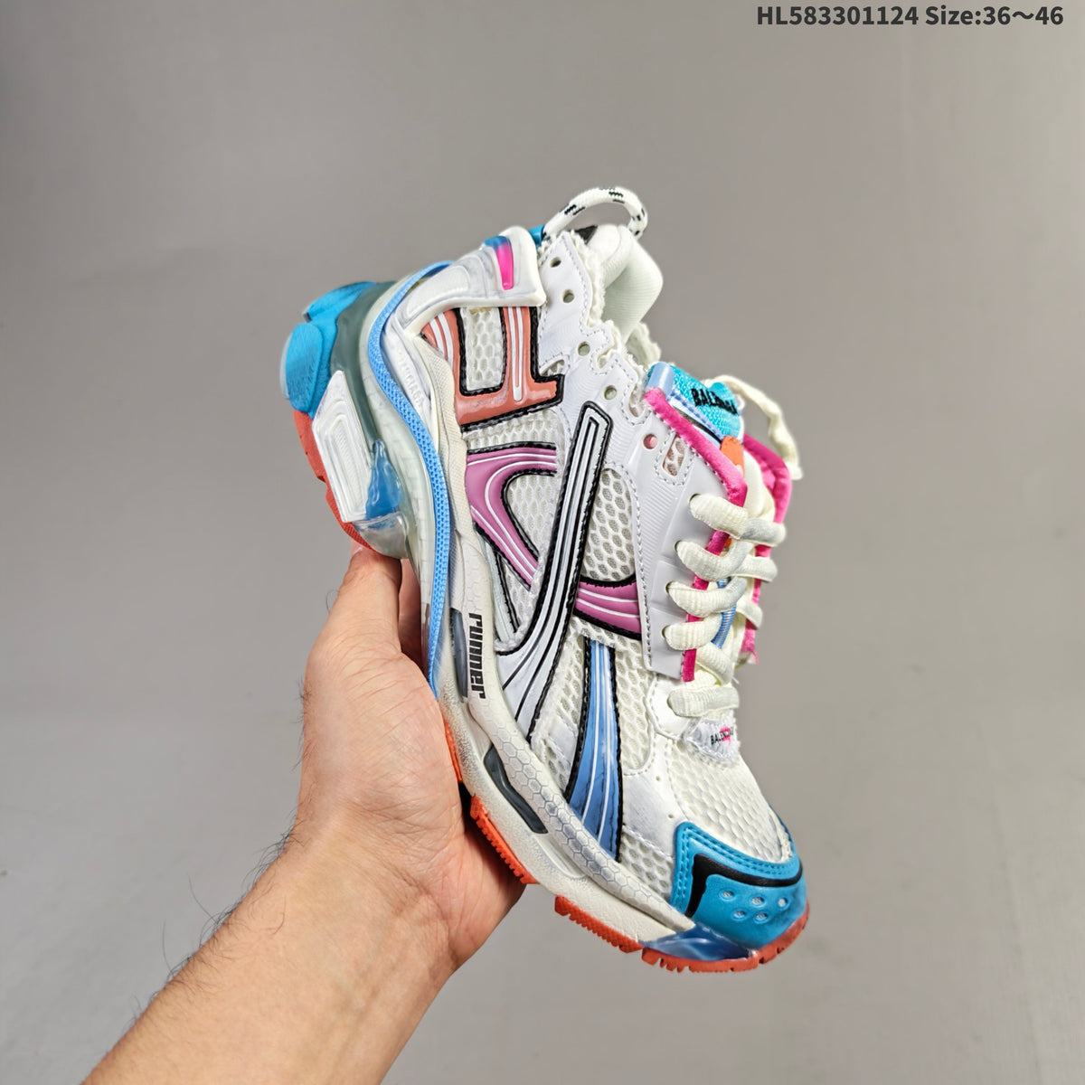 Balenciaga Runner Sneaker Low-Top in Multicolor - product image from the listing.
